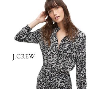 NEW J crew Drapey button up prairie floral top